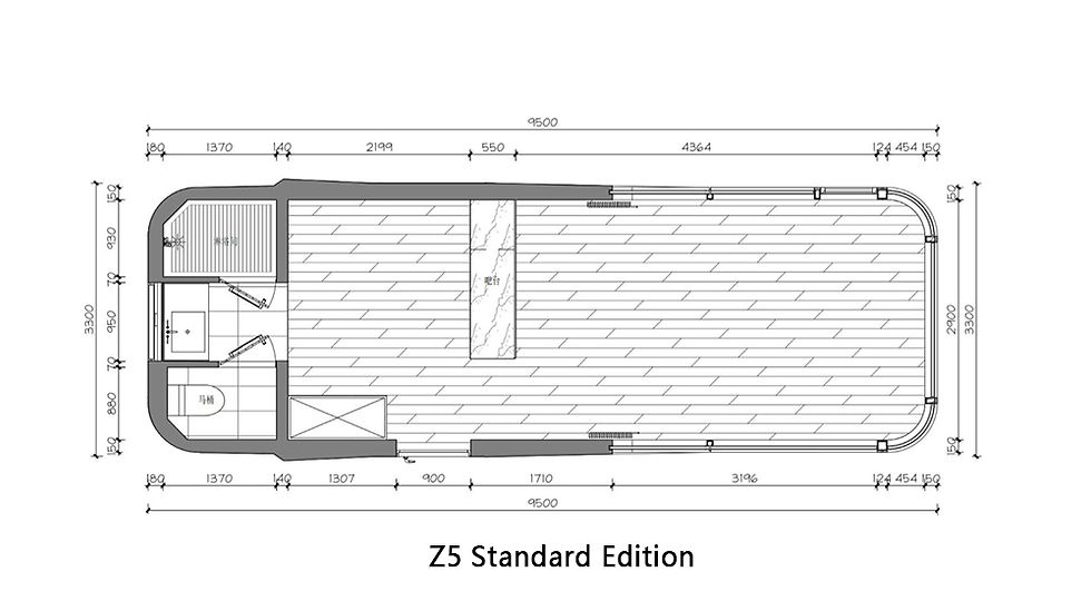 floorplan for New type of hotels in the cultural and tourism industry Prefabricated modular home