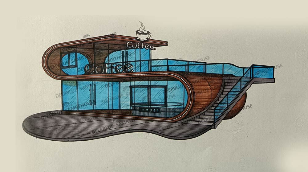 wooden bungalows office