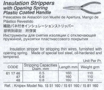 Thumbnail: 611747 INSULATION STRIPPERS; 0.6 mm