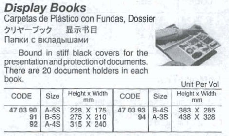 Thumbnail: 470392 DISPLAY BOOKS; A-4S, 315x240mm