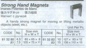 Thumbnail: 613280 STRONG HAND MAGNETS; 85x65x8 mm