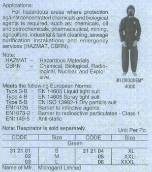 Thumbnail: 312106 PROTECTIVE WORKWEAR; Green, XXXL