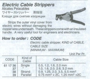 Thumbnail: 611739 ELECTRIC CABLE STRIPPERS; Parallel