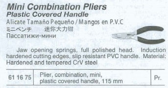 Thumbnail: 611675 MINI COMBINATION PLIERS