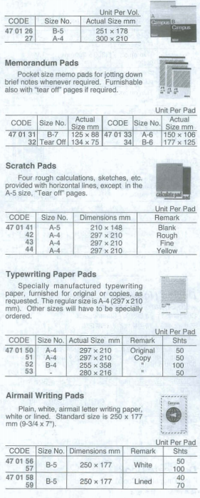 Thumbnail: 470150 NOTEPADS; Typewriting Paper Pads, A-4