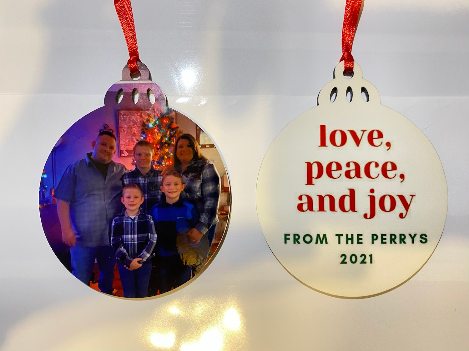 Custom photo ornaments