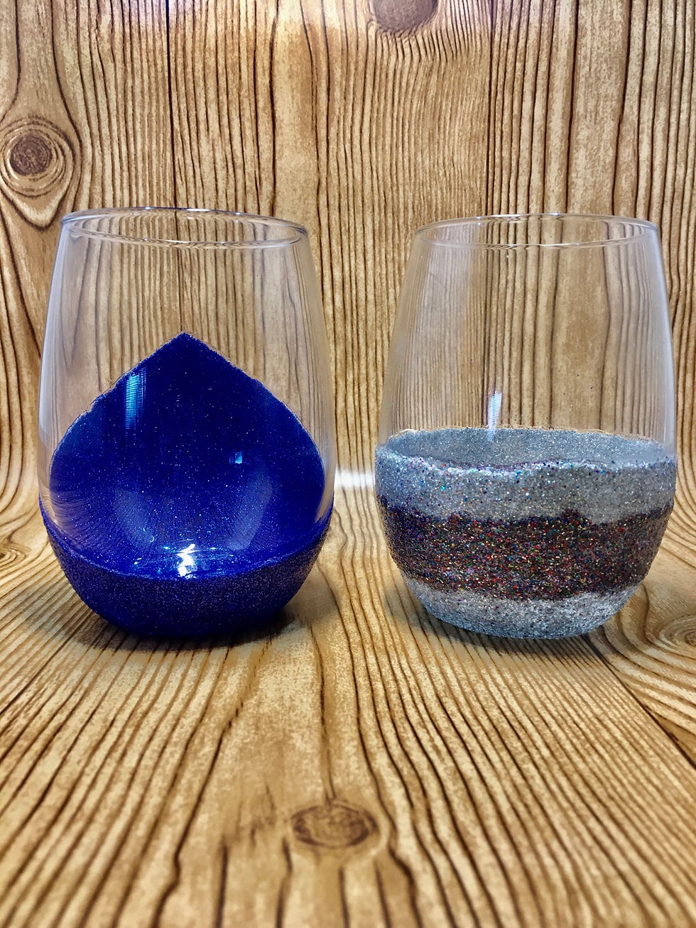 Thumbnail: Glitter wine glasses