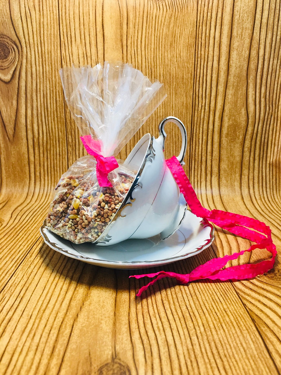 Thumbnail: Teacup bird feeders