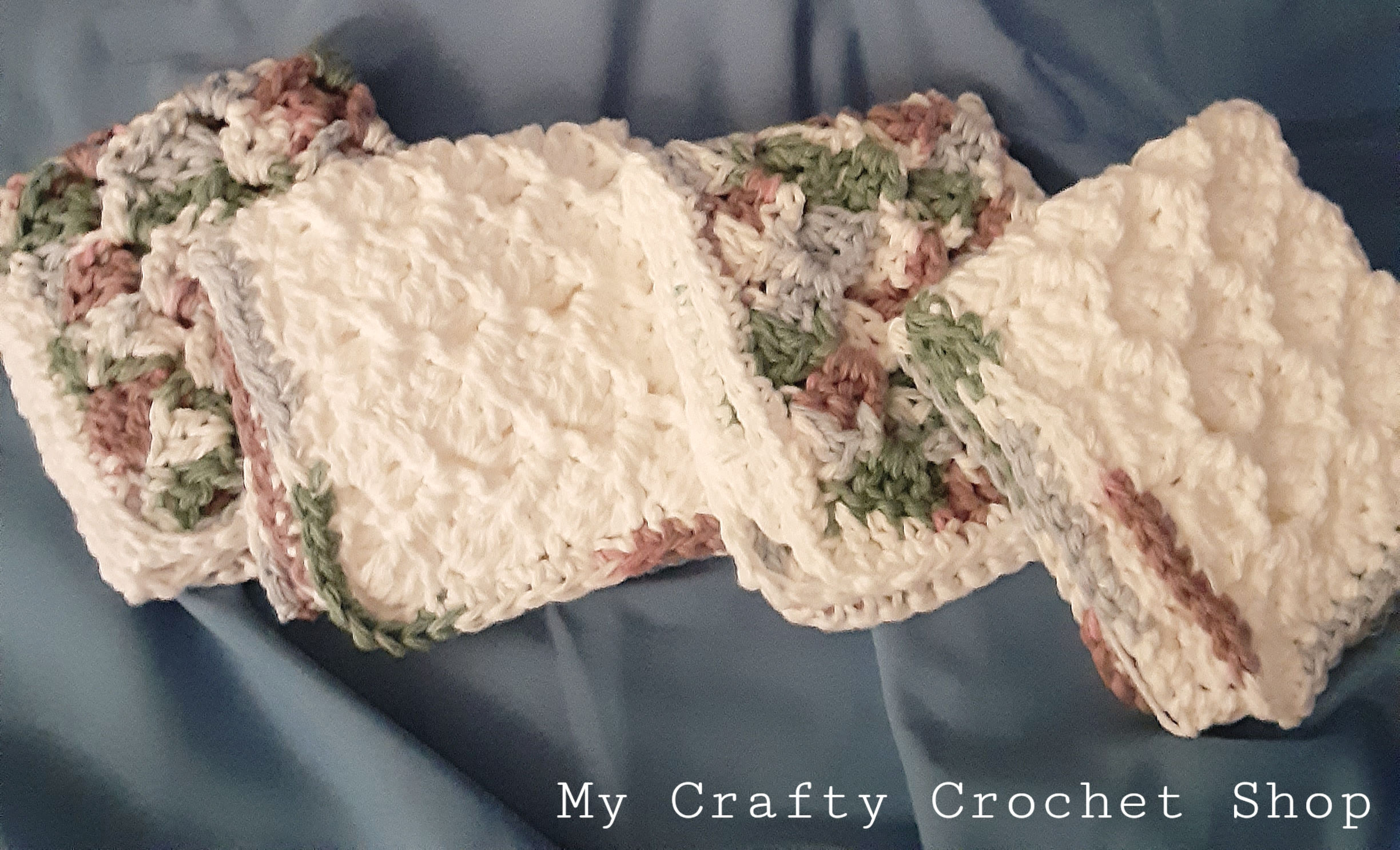 Crystal Waves Washcloths- 4pc.