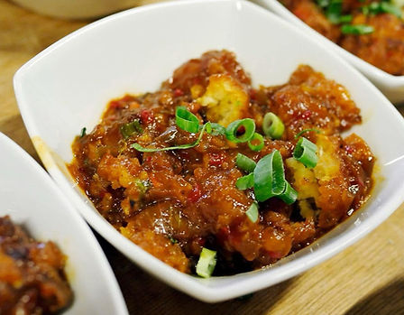 Delicious Indian main course with aromatic spices and garnished with coriander