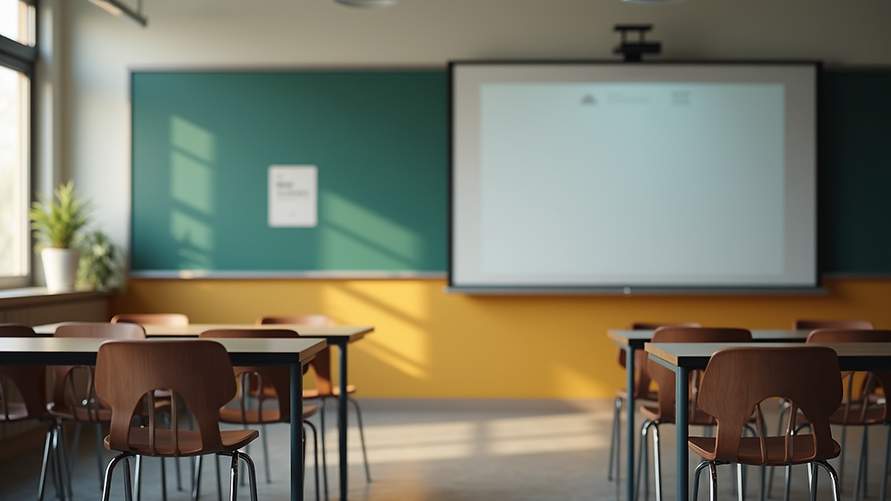 Vue rapprochée d’un tableau avec des règles de vie scolaire affichées