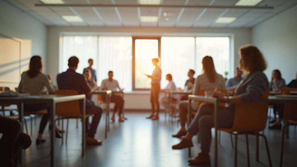 Vue rapprochée d’un atelier éducatif en groupe dans une salle lumineuse
