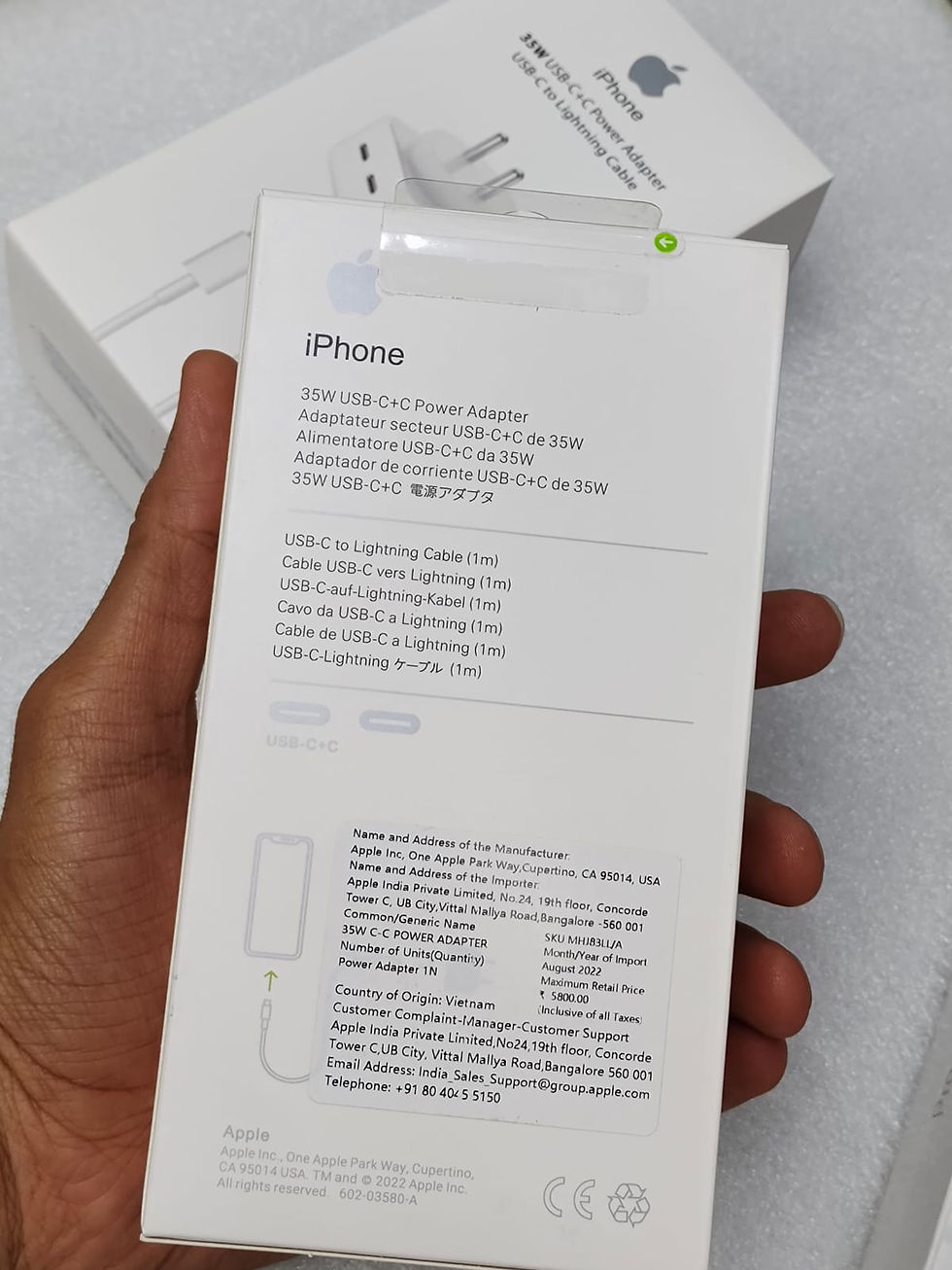 Thumbnail: Appels iPhone 35watt USB -C+C Power Adaptor 