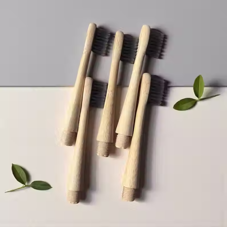 Thumbnail: Replaceable Bamboo Toothbrush Heads for Everyday Care