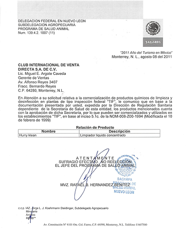 certificado biodegradable 