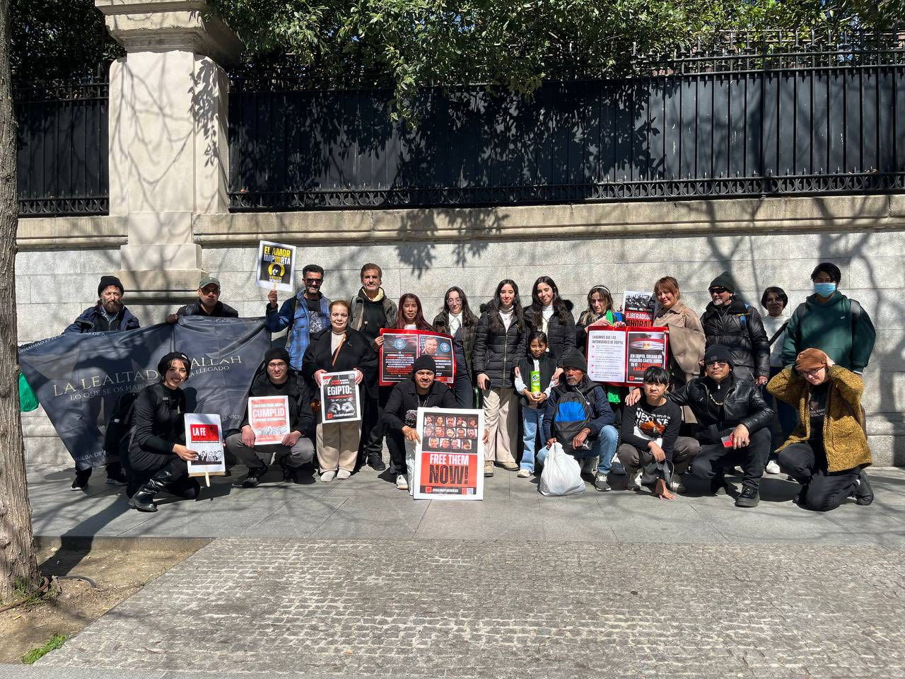 Believers protest outside Egyptian Embassy in Spain