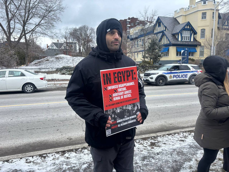 Believers protest outside Egyptian Embassy in Canada