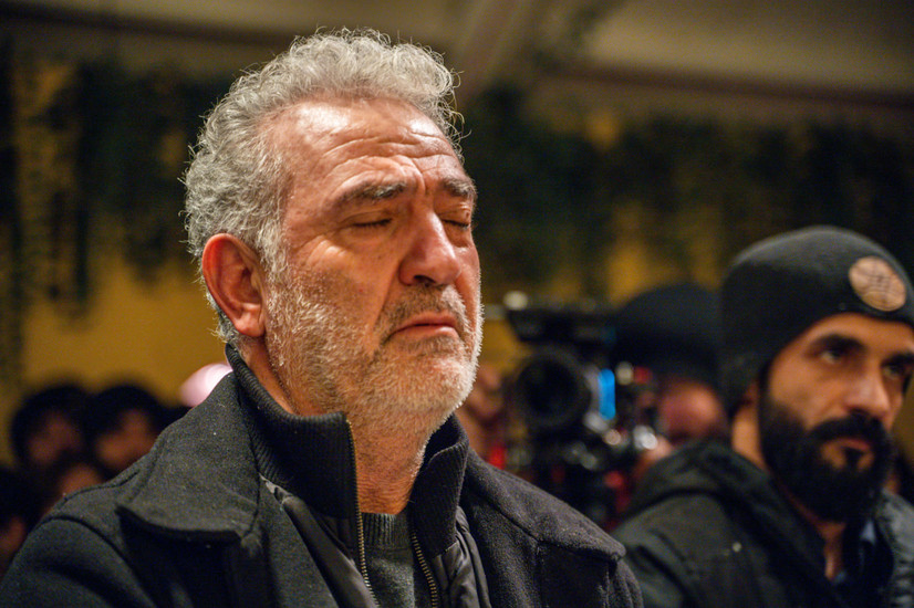 Ansars react to the unveiling of the portrait of Imam Al-Hussein