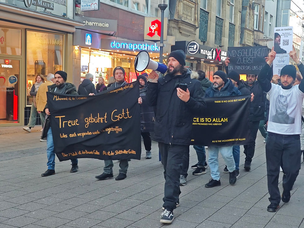 Everyone in the area heard the call to "Humanity First" and that "Allegiance is to Allah"