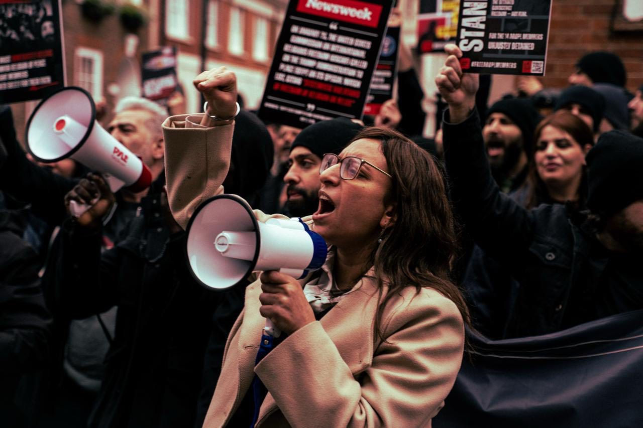 Believers protest outside Egyptian Embassy in the UK