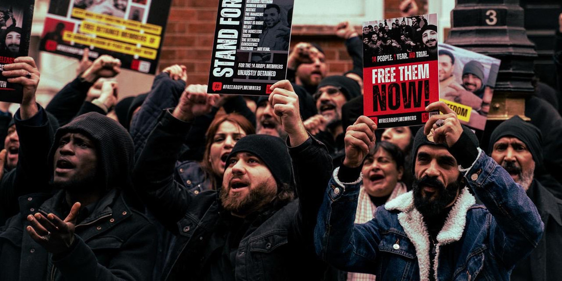 Believers protest outside Egyptian Embassy in the UK