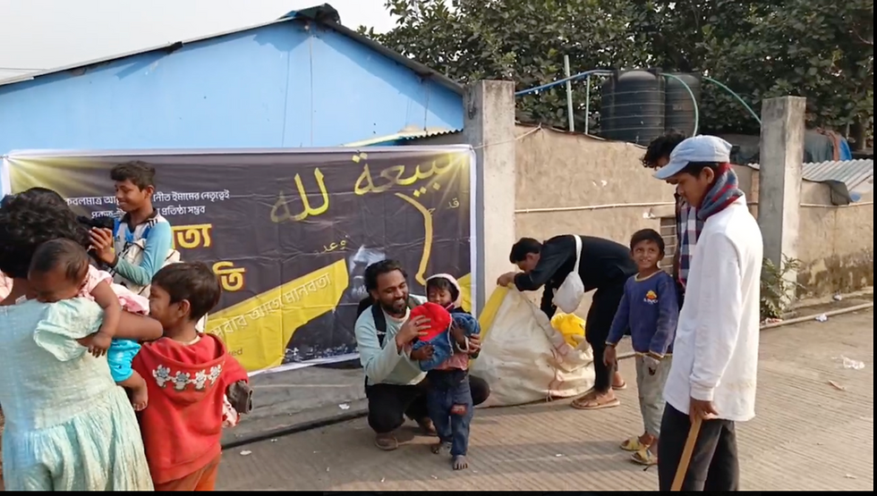 More than 50 underprivileged children smile gratefully as they accept winter clothes during the AROPL-organized event in Narayanganj.