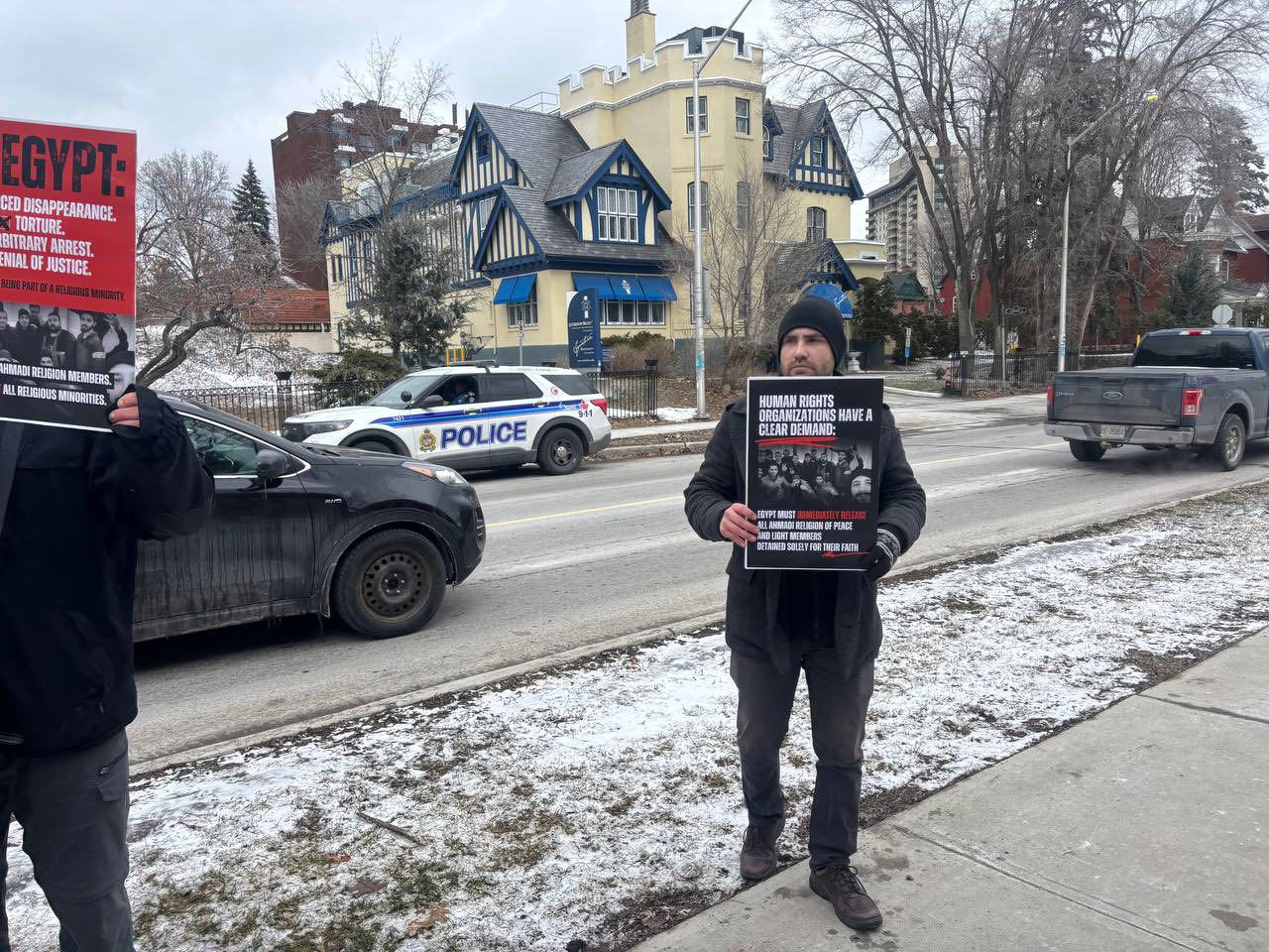 Believers protest outside Egyptian Embassy in Canada
