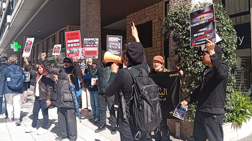 Believers protest outside Egyptian Embassy in Spain