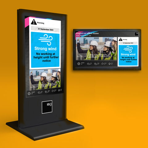 ISG construction site digital noticeboard implementation