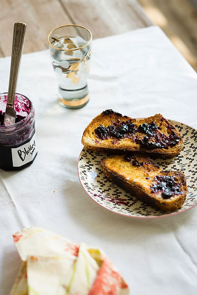 Bluberry Jam on Toast