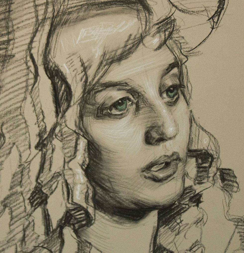 Thumbnail: Drawing The Portrait In Charcoal, (Recording Only)