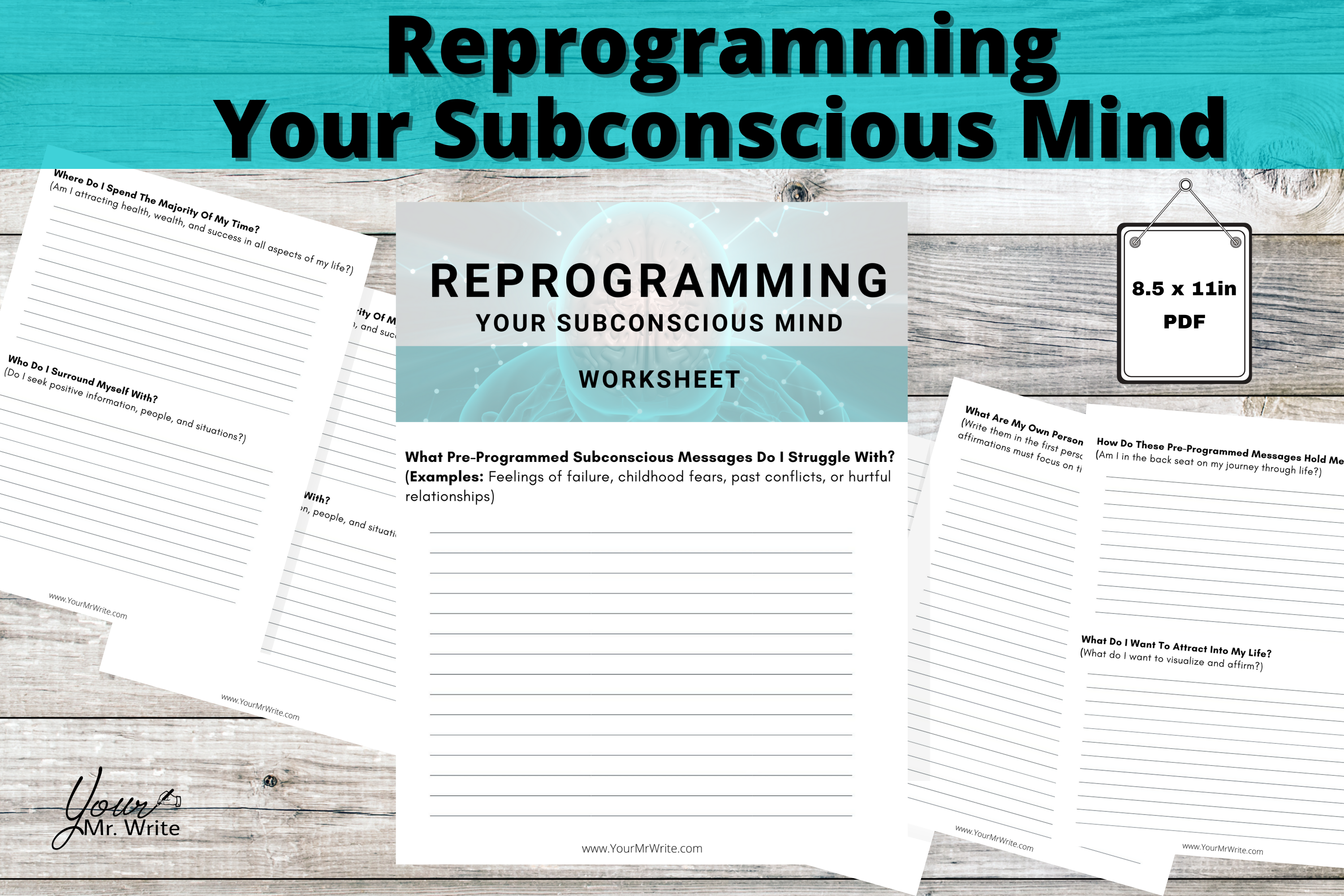 Reprogramming Your Subconscious Mind (Writing Exercise) - Instant Download