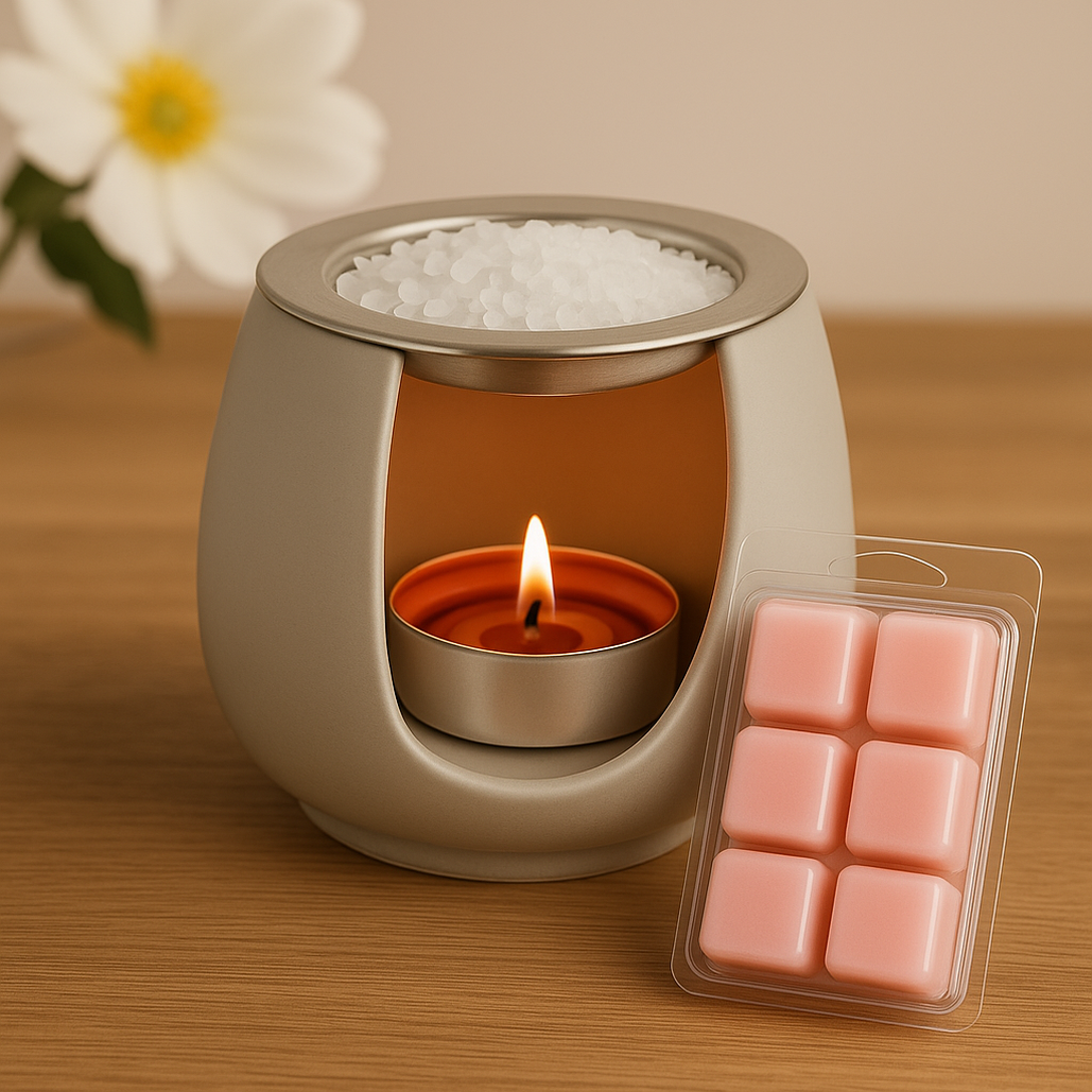 מבער  לשעווה ריחנית עשוי בטון פולימרי איכותי  עיצוב מודרני לבית