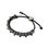 Thumbnail: Links of London Ruthenium & Black Cord Skull Friendship Bracelet