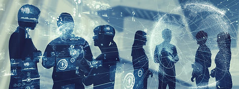 Business-and-technology-concept.-Group-o