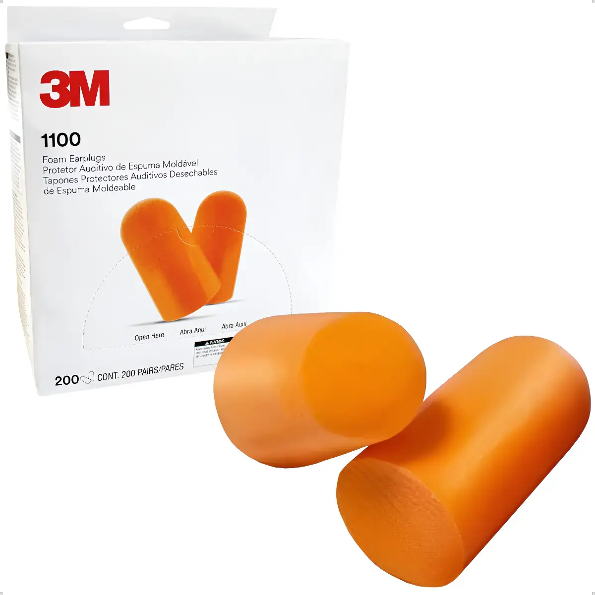 3M - Protetor Auricular 1100 16db Espuma Sem Cordão