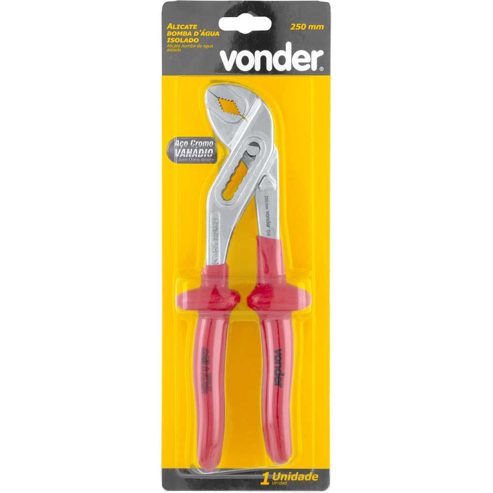 VONDER - Alicate bomba d'água 10", com isolamento até 1.000 V