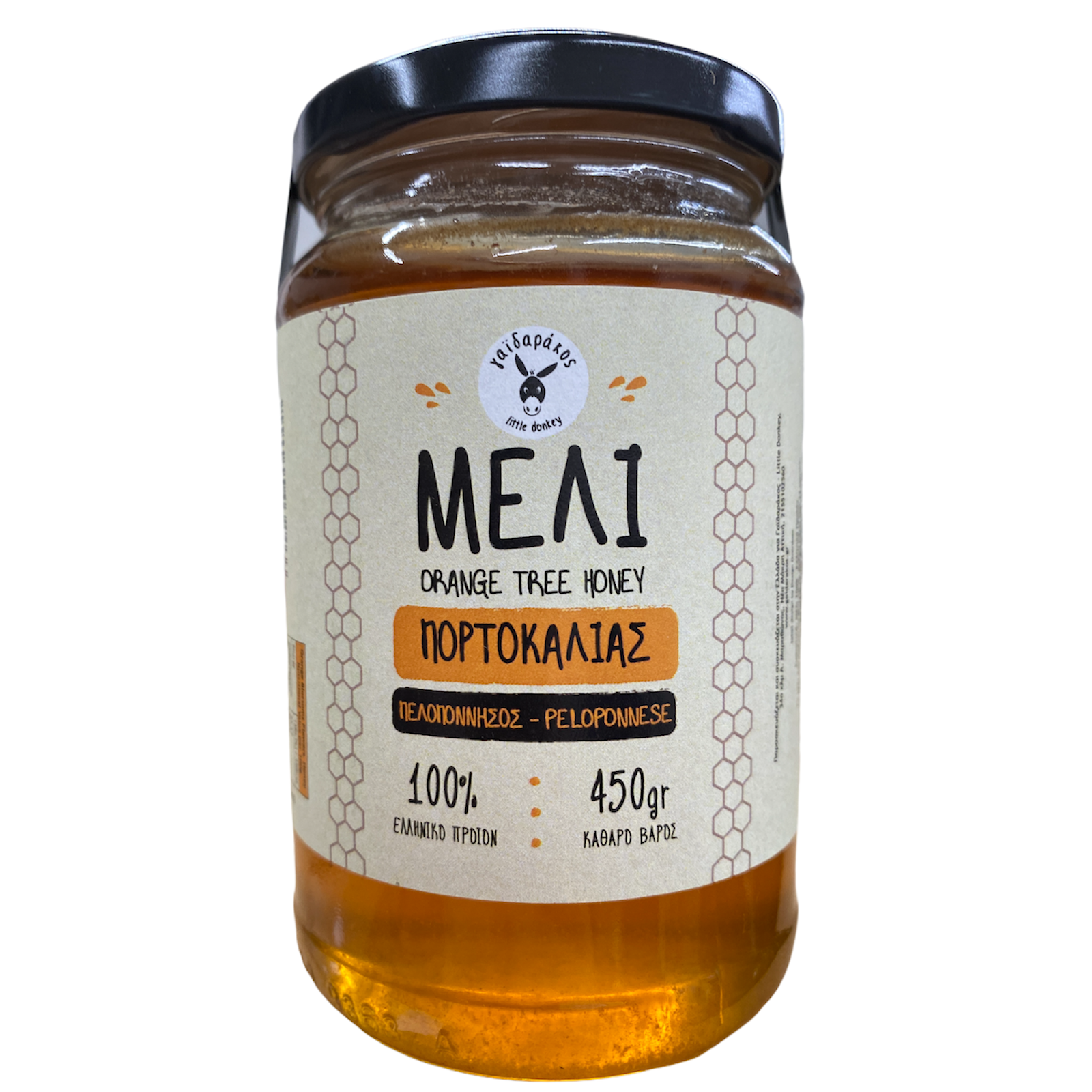 Orange Honey 450g Little Donkey