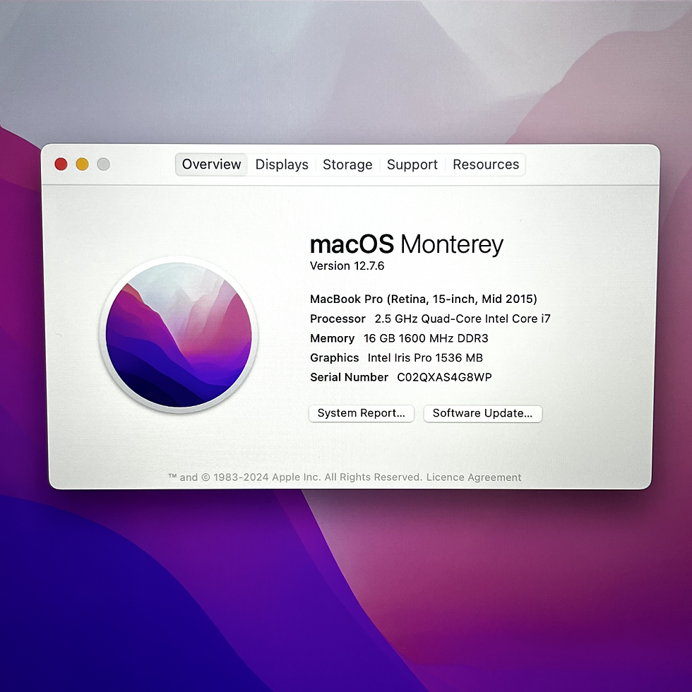 Thumbnail: Apple MacBook Pro 15: Intel i7 16GB RAM 512GB SSD Radeon R9 M370X Mid-2015 A1398