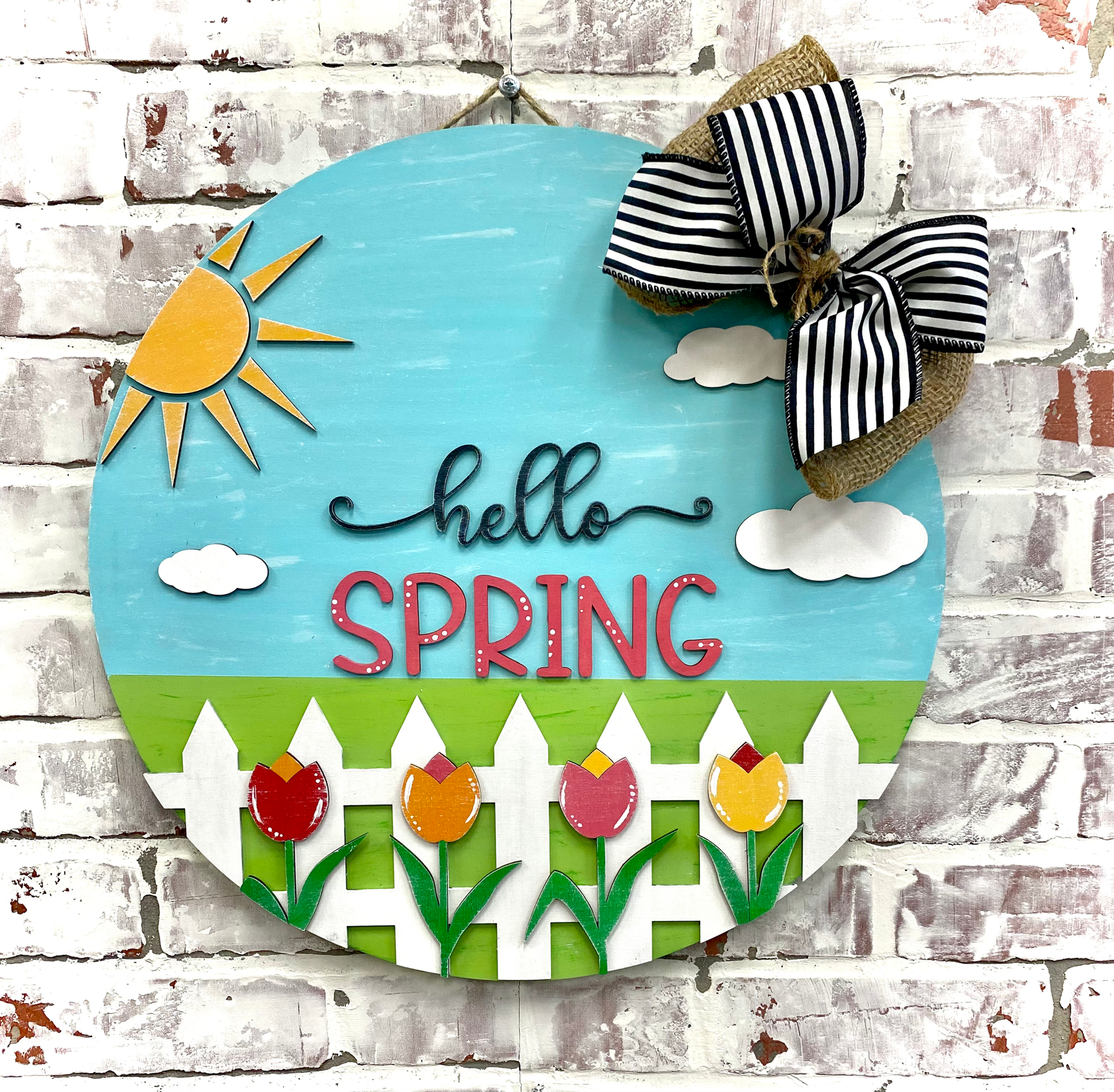 Hello Spring Tulips DIY Door Hanger kit