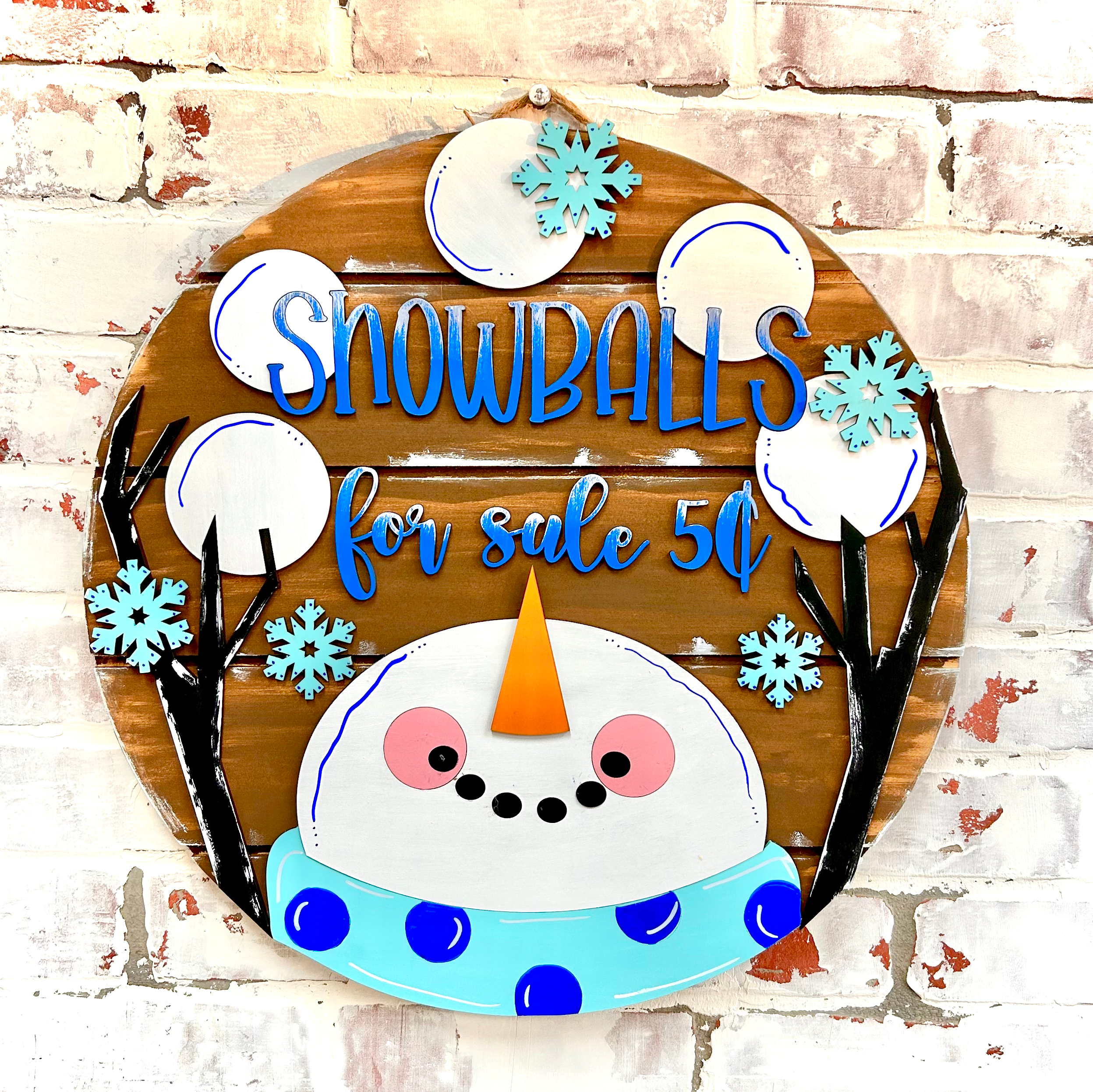 Snowballs for Sale DIY Doorhanger Kit