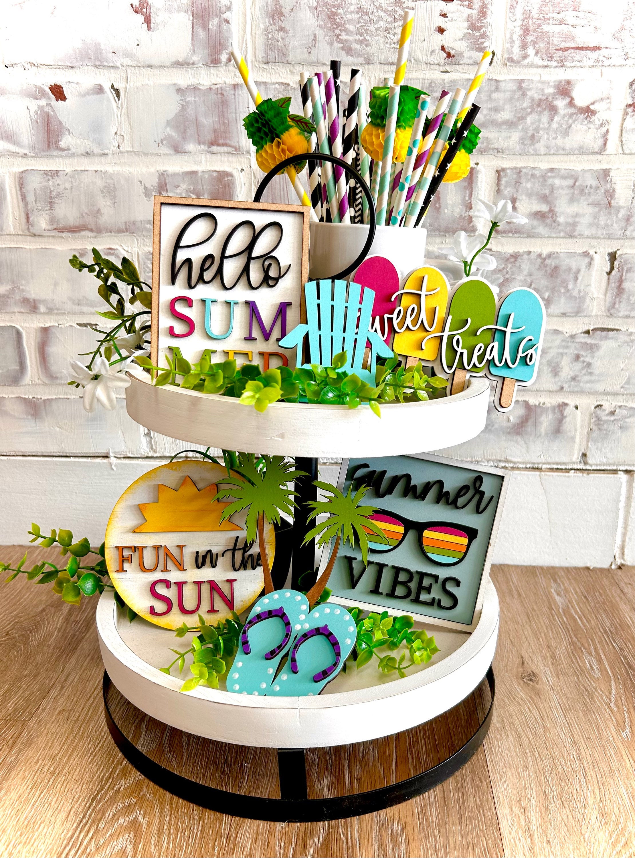 Hello Summer DIY Tiered Tray Kit
