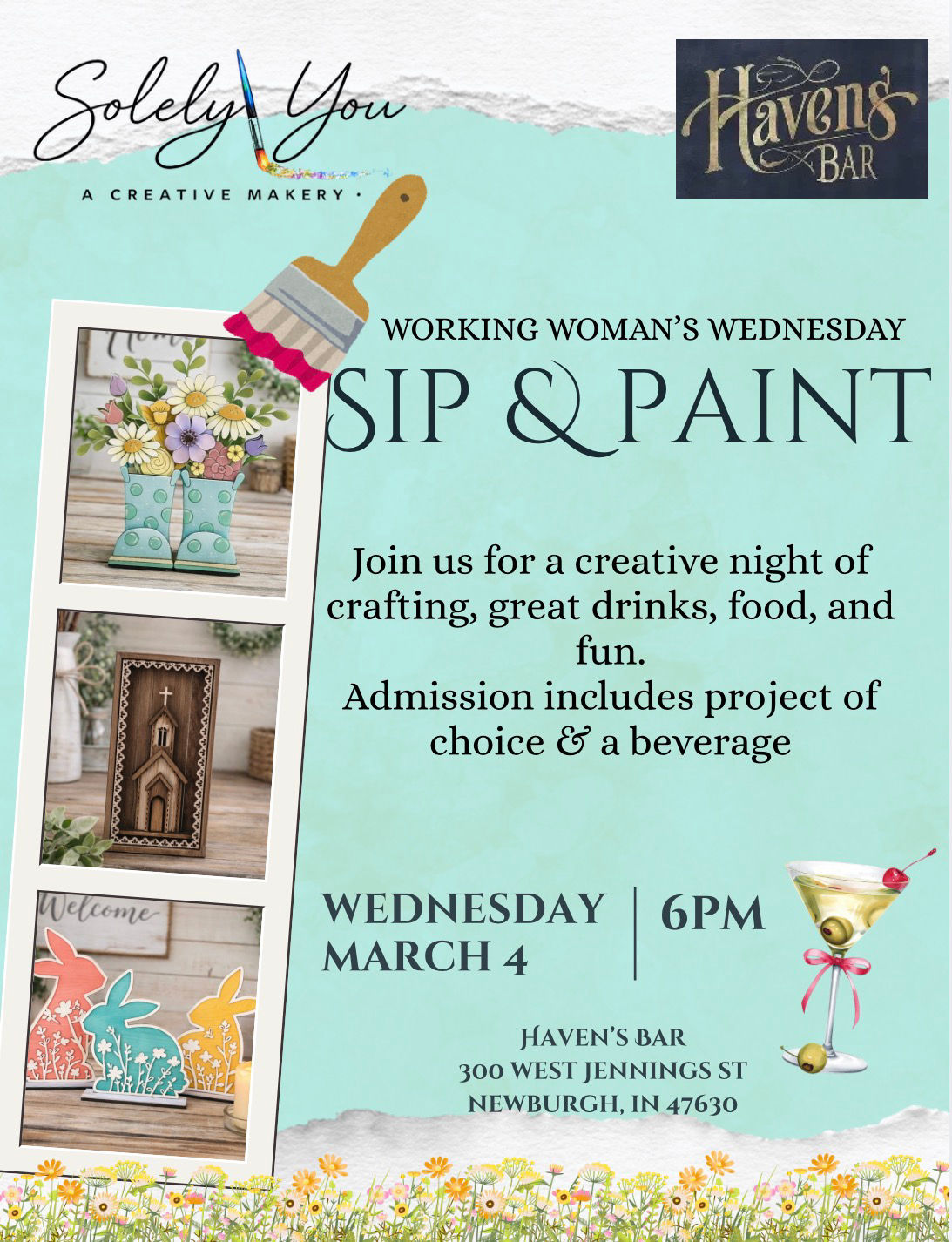 Sip and Paint at Haven’s Bar