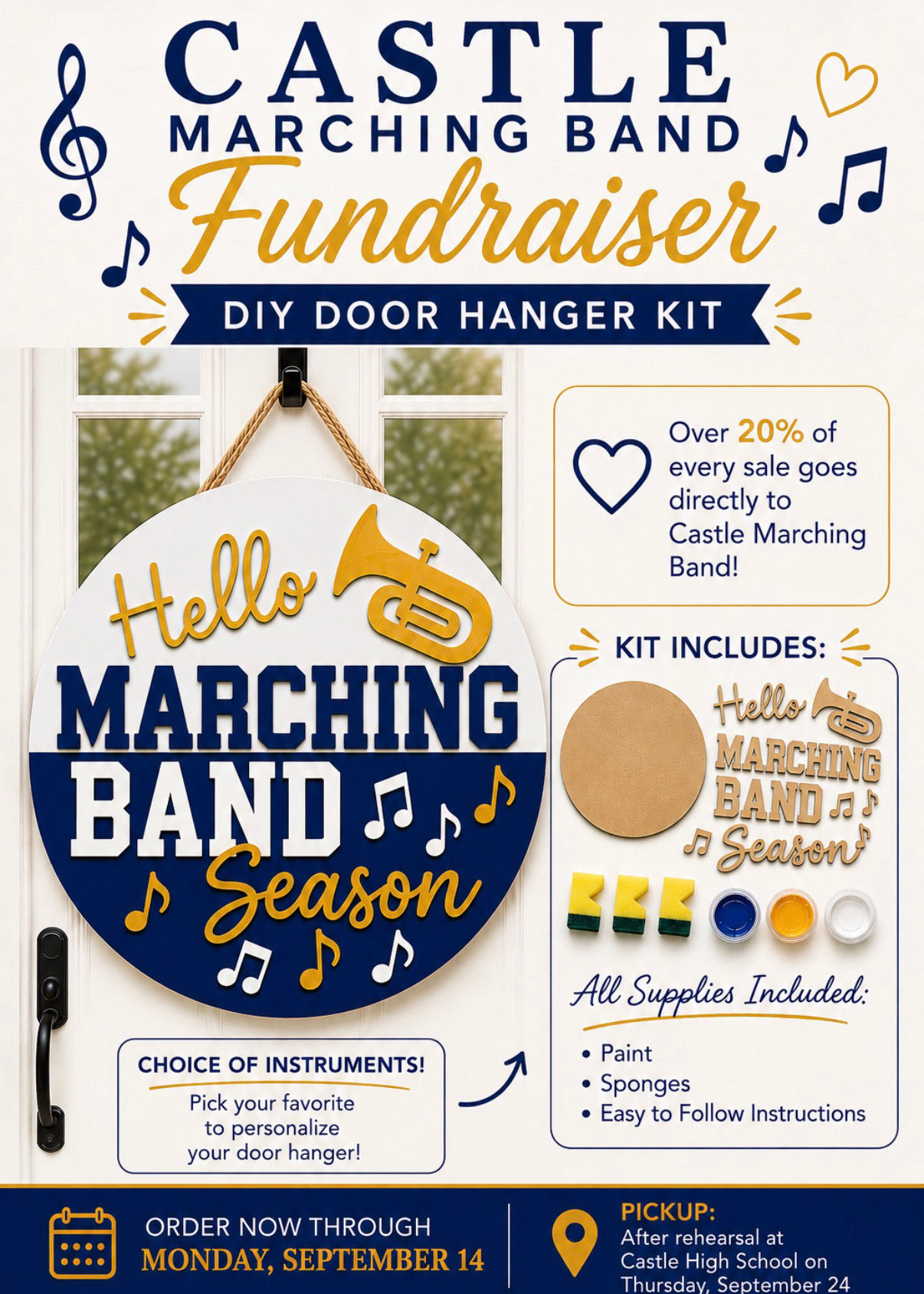 Castle Band Fundraiser DIY Doorhanger Kit