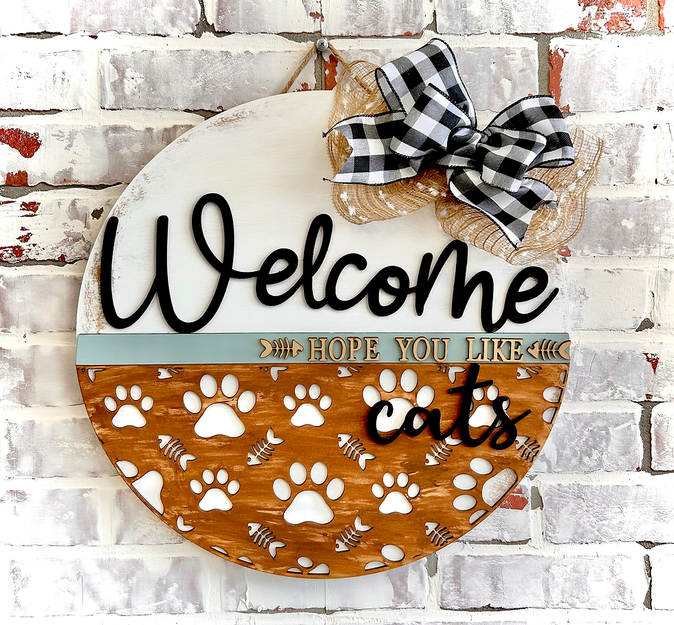 Hope You Like Cats DIY Door Hanger Kit SolelyYou