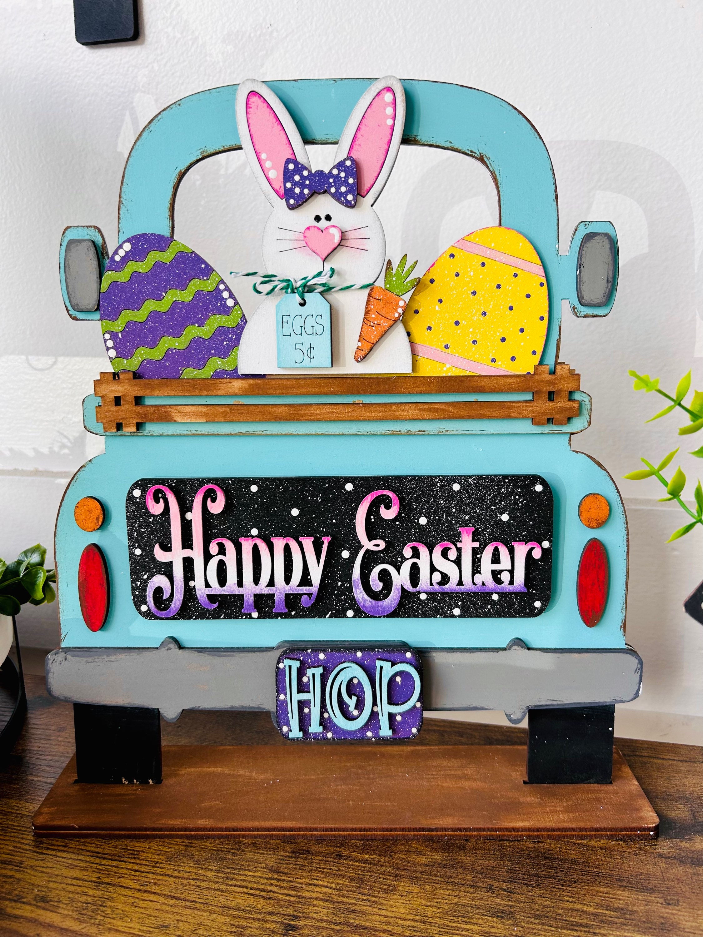 Happy Easter Truck Back Insert DIY kit