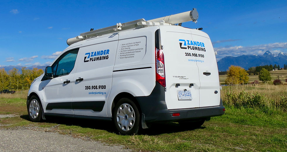 Zander's plumbing service van