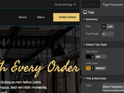 What is the best page width for Unbounce landing pages?