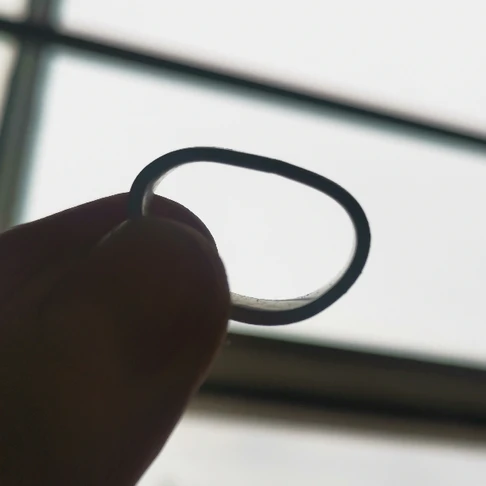 Making a silver ring - now in a ring shape ready for soldering