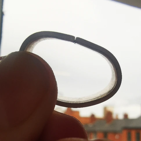 Making a silver ring - after using pliers to shape the ring the ends aren't completely parallel